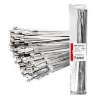 Opaski zaciskowe metalowe ze stali nierdzewnej 7.9x600mm 100 szt. AMIO-04327