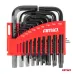 Klucze IMBUS HEX TORX CRV imbusy zestaw czarne 22 szt. AMIO-04297