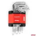 Klucze TORX krótkie CRV 9 szt. AMIO-01040