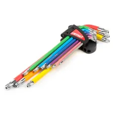 AMIO 04301 — Klucze TORX extra długie zestaw imbusy zestaw 9 szt. S2 AMIO-04301