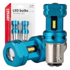 AMIO 04253 — Żarówki LED CANBUS 1157 BAY15D P21/5W 4SMD 1860 White 12V 24V AMIO-04253
