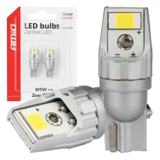 AMIO 04256 — Żarówki LED CANBUS T10 W5W 2SMD 3570 White 12V 24V AMIO-04256