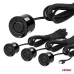 Zestaw czujników parkowania cofania LED COB 4 sensory czarne AMIO-02281
