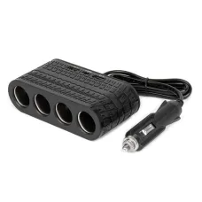 AMIO 04367 — Rozdzielacz gniazda zapalniczki z ładowarką 2x USB-A 1x USB-C 12V 24V 120W 80cm ...