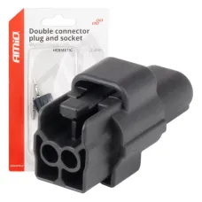 AMIO 04346 — Złącze elektryczne wodoodporne zestaw 2 PIN 2.2mm AMIO-04346