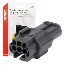 AMIO 04347 — Złącze elektryczne wodoodporne zestaw 3 PIN 2.2mm AMIO-04347