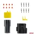 Złącze elektryczne wodoodporne zestaw 4 PIN 2.2mm AMIO-04348
