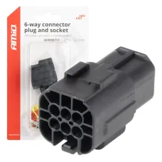 AMIO 04349 — Złącze elektryczne wodoodporne zestaw 6 PIN 2.2mm AMIO-04349