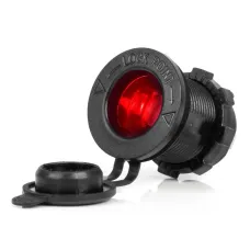 AMIO 04219 — Gniazdo zasilania dodatkowe do zabudowy z czerwonym podświetleniem 12V 24V AMIO-...