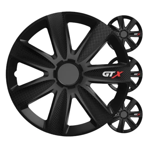 Kołpaki samochodowe 4szt. komplet GTX czarny carbon 14