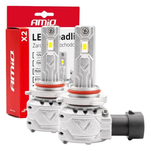 Żarówki samochodowe LED seria X2 HB4 9006 6500K Canbus AMIO-02976
