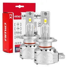 AMIO 02973 — Żarówki samochodowe LED seria X2 H7 6500K Canbus AMIO-02973
