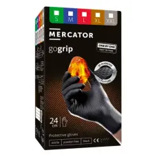 MERCATOR MER20885 — Rękawice nitrylowe czarne Mercator GoGrip ONE-BY-ONE Black 100szt. rozmiar M