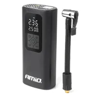 Kompresor samochodowy bezprzewodowy akumulatorowy powerbank LED USB-C 40W AMIO-04377