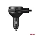 Ładowarka samochodowa ze zwijanym kablem typ C + lightning iPhone + USB-C 12V 24V 60W AMIO-04370