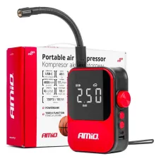 AMIO 03690 — Kompresor samochodowy bezprzewodowy pompka elektryczna rowerowa powerbank 40W AC...