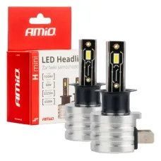 AMIO 03330 — Żarówki samochodowe LED seria H-mini H3 6500K Canbus AMIO-03330