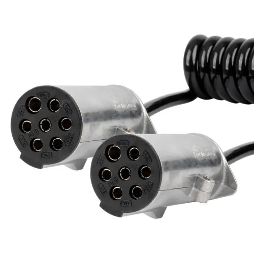 Przewód spiralny naczepy TIR 2x 7 PIN typ N 5m 24V AMIO-04379