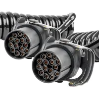 Przewód spiralny naczepy TIR 2x 15 PIN 5m 24V AMIO-04382