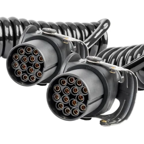 Przewód spiralny naczepy TIR 2x 15 PIN 5m 24V AMIO-04382