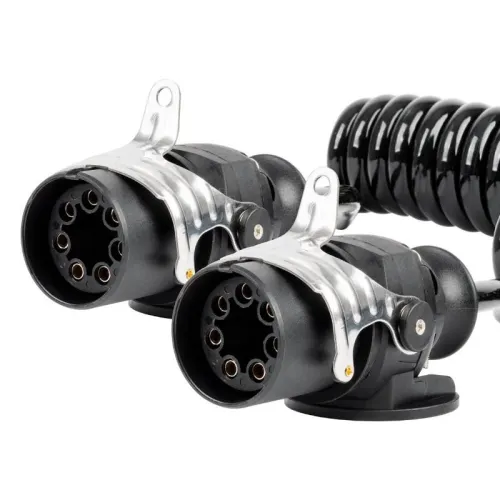 Przewód spiralny naczepy TIR 2x 7 PIN typ EBS 5m 24V AMIO-04383
