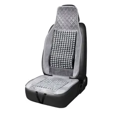 AMIO 04430 — Mata na siedzenie fotel koralikowa szara koraliki do samochodu 45x120cm CSM-17 A...
