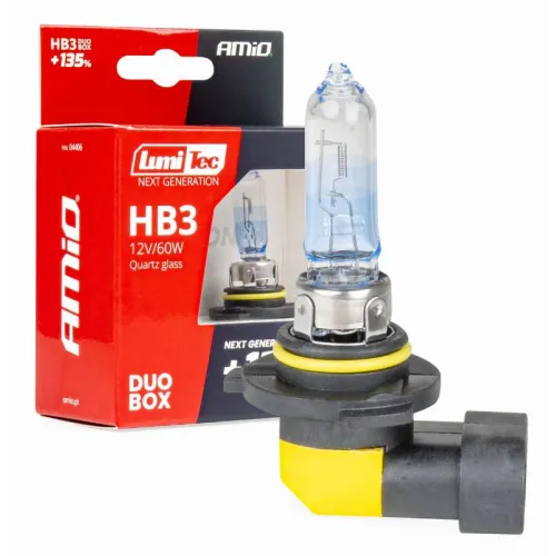 Żarówki halogenowe HB3 12V 60W LumiTec NEXT GENERATION +135% DUO AMIO-04406