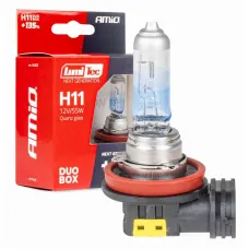 AMIO 04408 — Żarówki halogenowe H11 12V 55W LumiTec NEXT GENERATION +135% DUO AMIO-04408