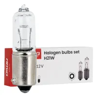 Żarówki halogenowe H21W 12V 21W BAY9s 10szt. AMIO-04514