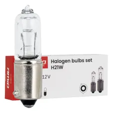 AMIO 04514 — Żarówki halogenowe H21W 12V 21W BAY9s 10szt. AMIO-04514