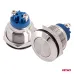 Włącznik płaski okrągły stalowy ON/OFF 19mm 5A 12/230V AMIO-04474