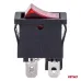 Włącznik kołyskowy z czerwonym podświetleniem 6A 250V AMIO-04439