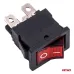 Włącznik kołyskowy z czerwonym podświetleniem 6A 250V AMIO-04439