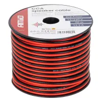Kabel głośnikowy dwużyłowy CCA 2x2.5mm2 50m 12.5A AMIO-04460