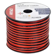 AMIO 04460 — Kabel głośnikowy dwużyłowy CCA 2x2.5mm2 50m 12.5A AMIO-04460