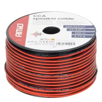 Kabel głośnikowy dwużyłowy CCA 2x0.75mm2 100m 3.75A AMIO-04457