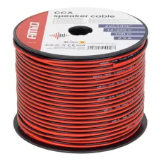 AMIO 04456 — Kabel głośnikowy dwużyłowy CCA 2x0.5mm2 100m 2.5A AMIO-04456