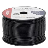 Przewód jednożyłowy czarny Cable CCA 1x1mm2 100m 5A 12/230V AMIO-04454