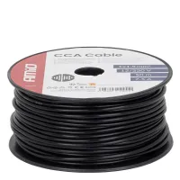 Przewód jednożyłowy czarny CCA 1x1.5mm2 50m 7.5A 12/230V AMIO-04455