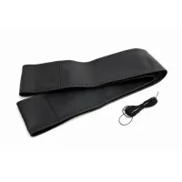 Pokrowiec sznurowany skórzany na kierownicę samochodową M 37-39cm AMIO-01761