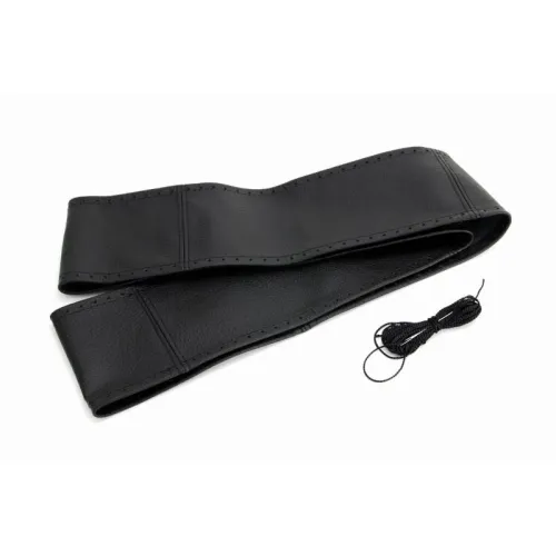 Pokrowiec sznurowany skórzany na kierownicę samochodową M 37-39cm AMIO-01761