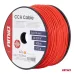 Przewód jednożyłowy czerwony CCA 1x0.75mm2 100m 3.75A 12/230V AMIO-04450