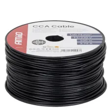 AMIO 04453 — Przewód jednożyłowy czarny Cable CCA 1x0.75mm2 100m 3.75A 12/230V AMIO-04453