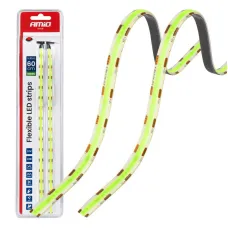 AMIO 04573 — Paski LED COB do samochodu zielone 2x30cm 12V AMIO-04573