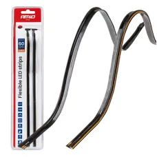 AMIO 04574 — Paski LED COB do samochodu boczne pomarańczowe 2x30cm 12V AMIO-04574