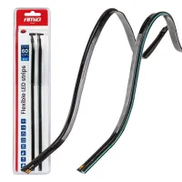 Paski LED COB do samochodu boczne niebieskie 2x30cm 12V AMIO-04578