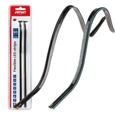 AMIO 04578 — Paski LED COB do samochodu boczne niebieskie 2x30cm 12V AMIO-04578