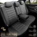 Komplet pokrowców na fotele samochodowe OTOM INSPIRE 3501 BLACK ECO-LEATHER 3-ZIP