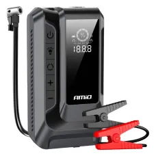 AMIO 04677 — Urządzenie rozruchowe 4w1 booster powerbank kompresor latarka LED 12V 12Ah 1600A...