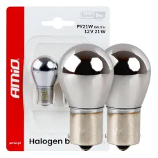 AMIO 04629 — Żarówki halogenowe PY21W 12V 21W BAU15S LumiTec chrom pomarańczowe 2szt.AMIO-046...